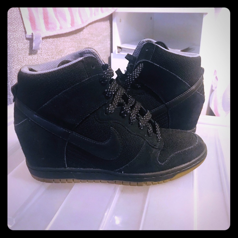 Black Nike Wedges size 7.5